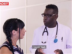 huge-titted school gal ass-fuck drilled by doctor and principal